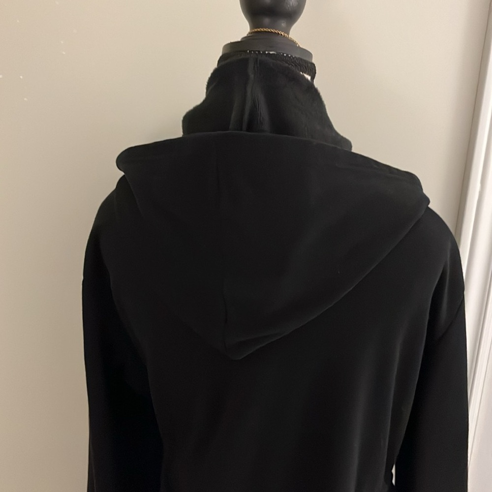 Black Hooded Women's Jacket - Picture 8 of 10